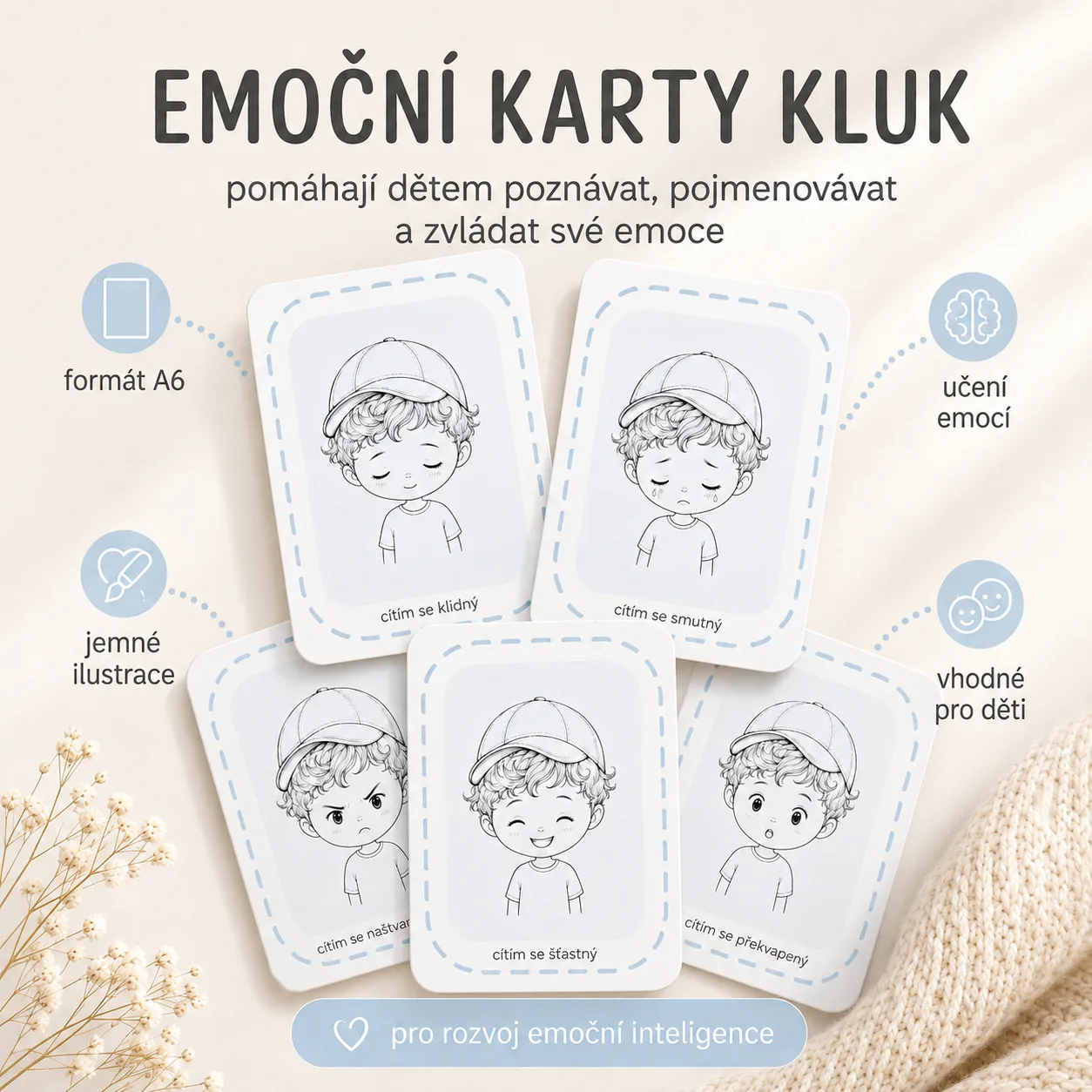 EMOČNÍ KARTIČKY CHLAPEC